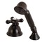 Kingston Brass KSK3355AXTR Transfer Valve Set for Roman Tub Faucet, Oil Rubbed Bronze KSK3355AXTR - alternate 1